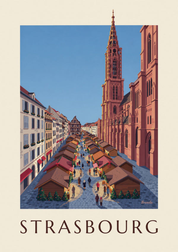 Poster kerstmarkt in Straatsburg