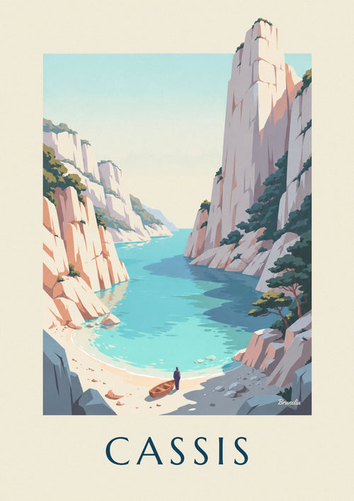 Poster of the En-Vau calanque near Cassis: the full poster