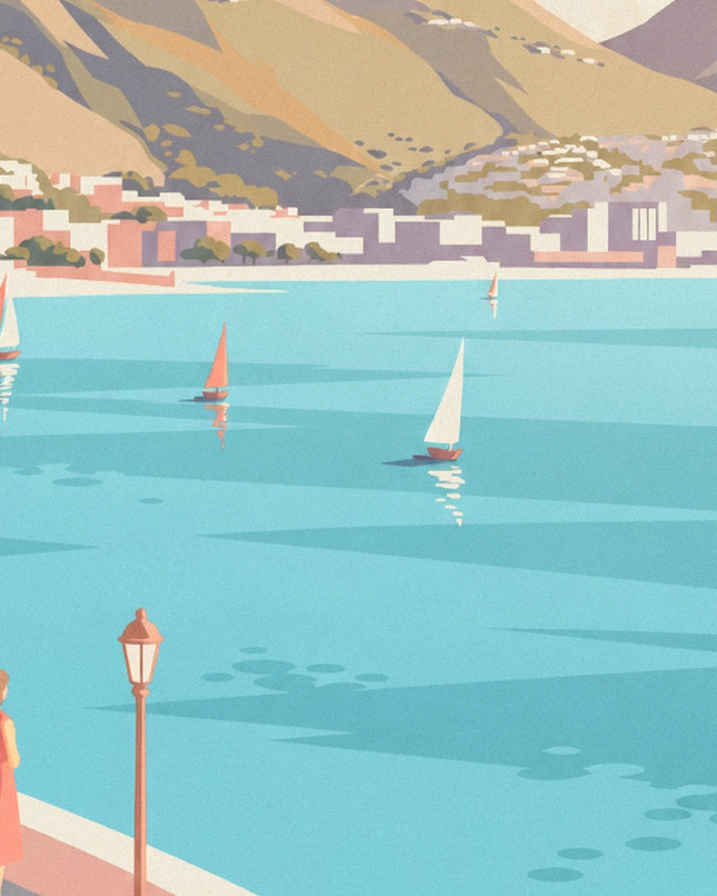 Poster Tafelberg en Lion's Head in Kaapstad: detail in close-up