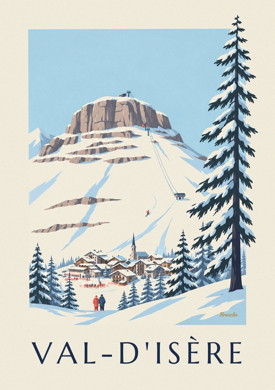 Poster face de Bellevarde en olympische afdaling in Val-d'Isère