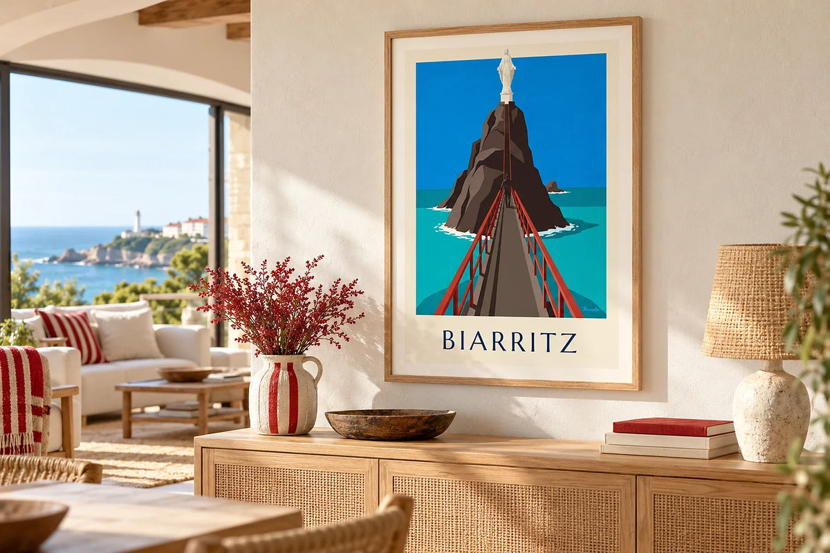 Affiches Pays basque, le rouge assumé de Biarritz à Espelette