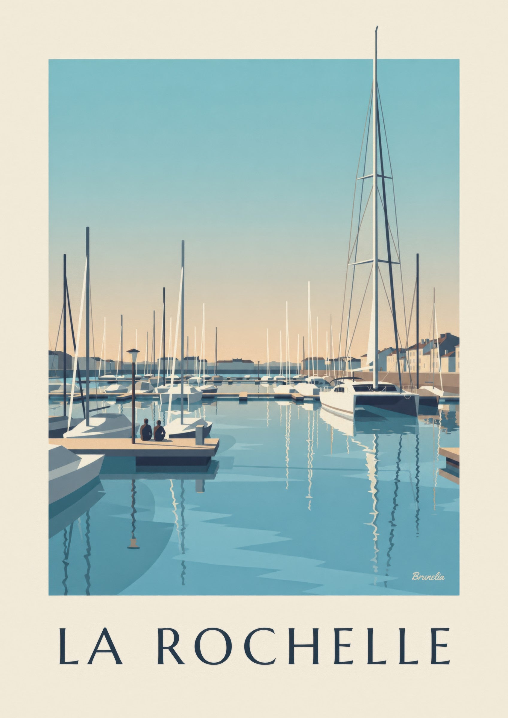 Affiche port de plaisance des Minimes à La Rochelle: detail in close-up