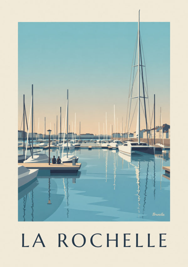 Affiche van de jachthaven Les Minimes in La Rochelle