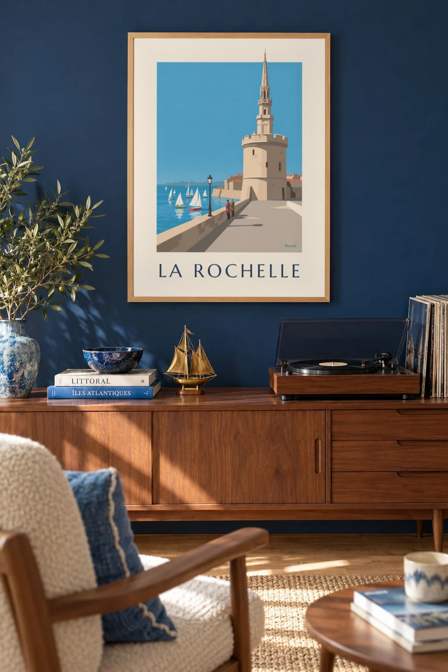 Poster Tour de la Lanterne in La Rochelle : ingelijst aan de muur