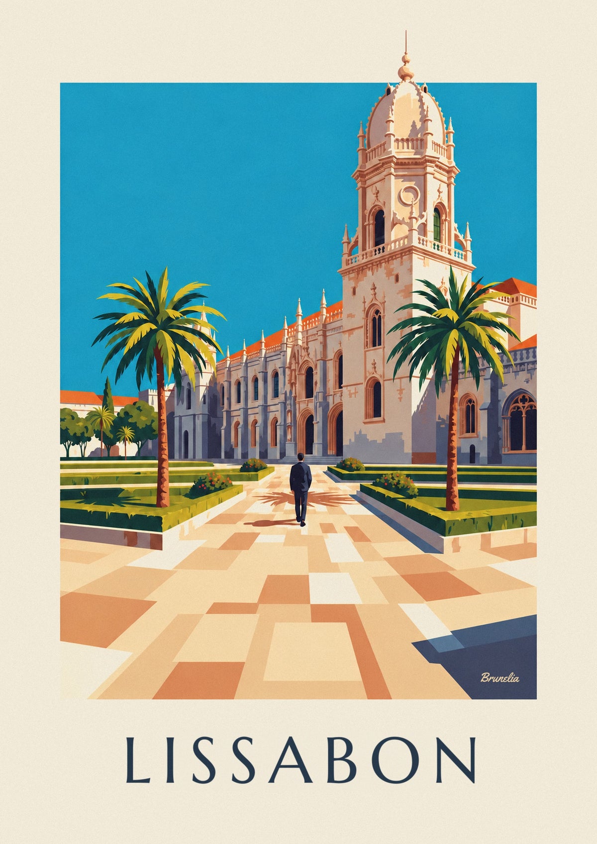 Poster Hiëronymietenklooster in Belém, Lissabon