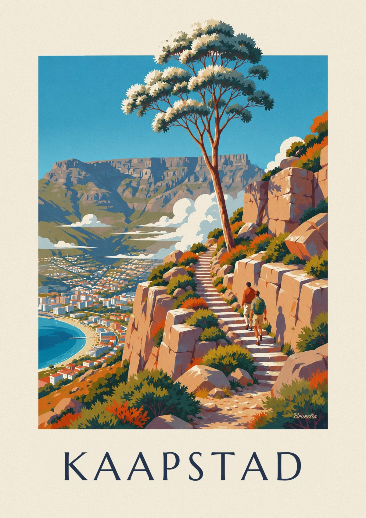 Poster wandeling op de Tafelberg in Kaapstad
