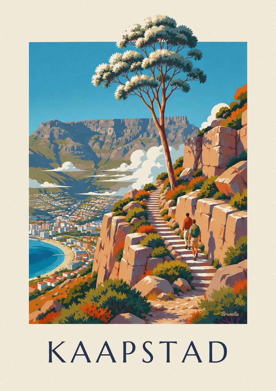 Poster wandeling op de Tafelberg in Kaapstad
