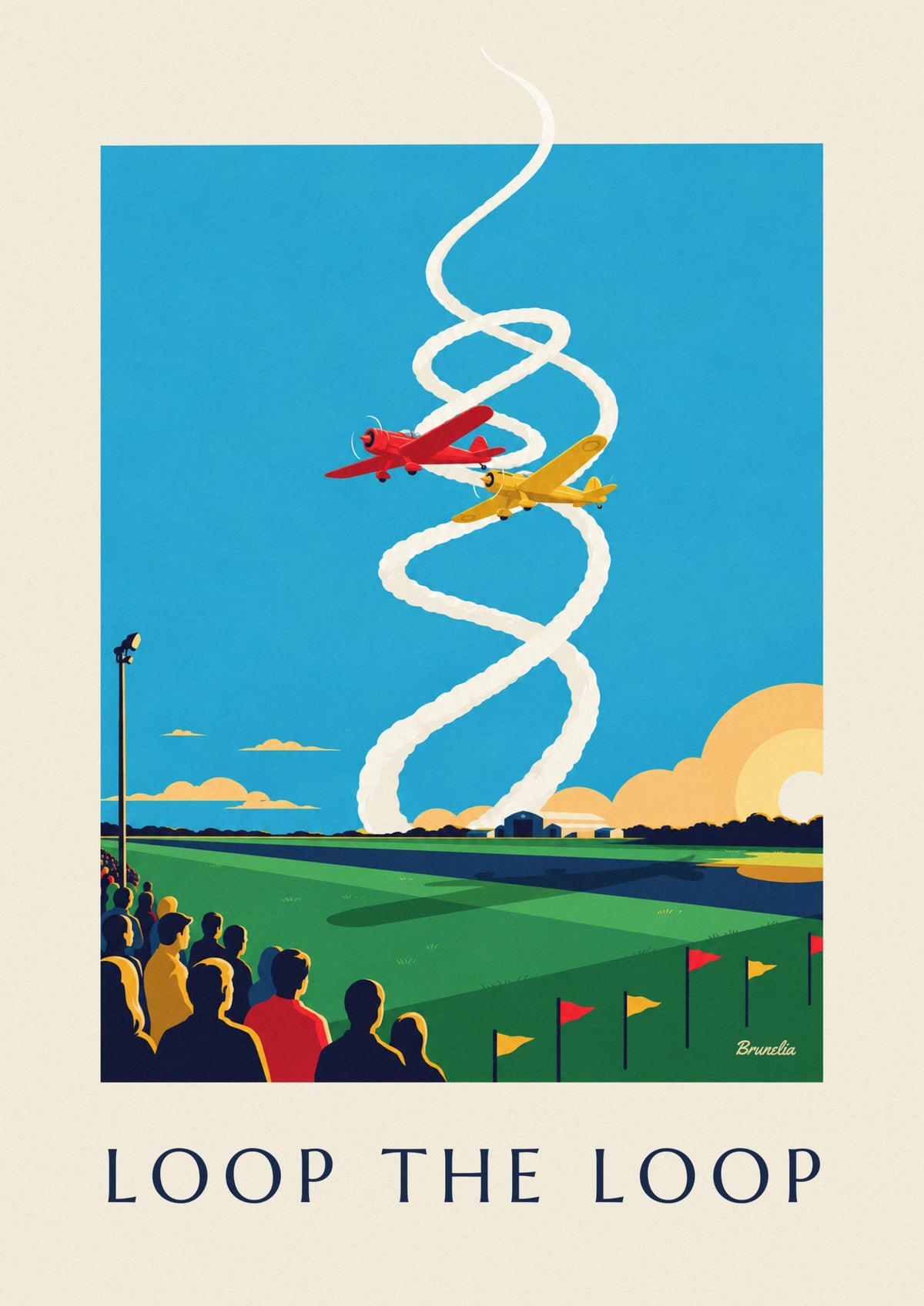 Aerobatic planes at an air show poster