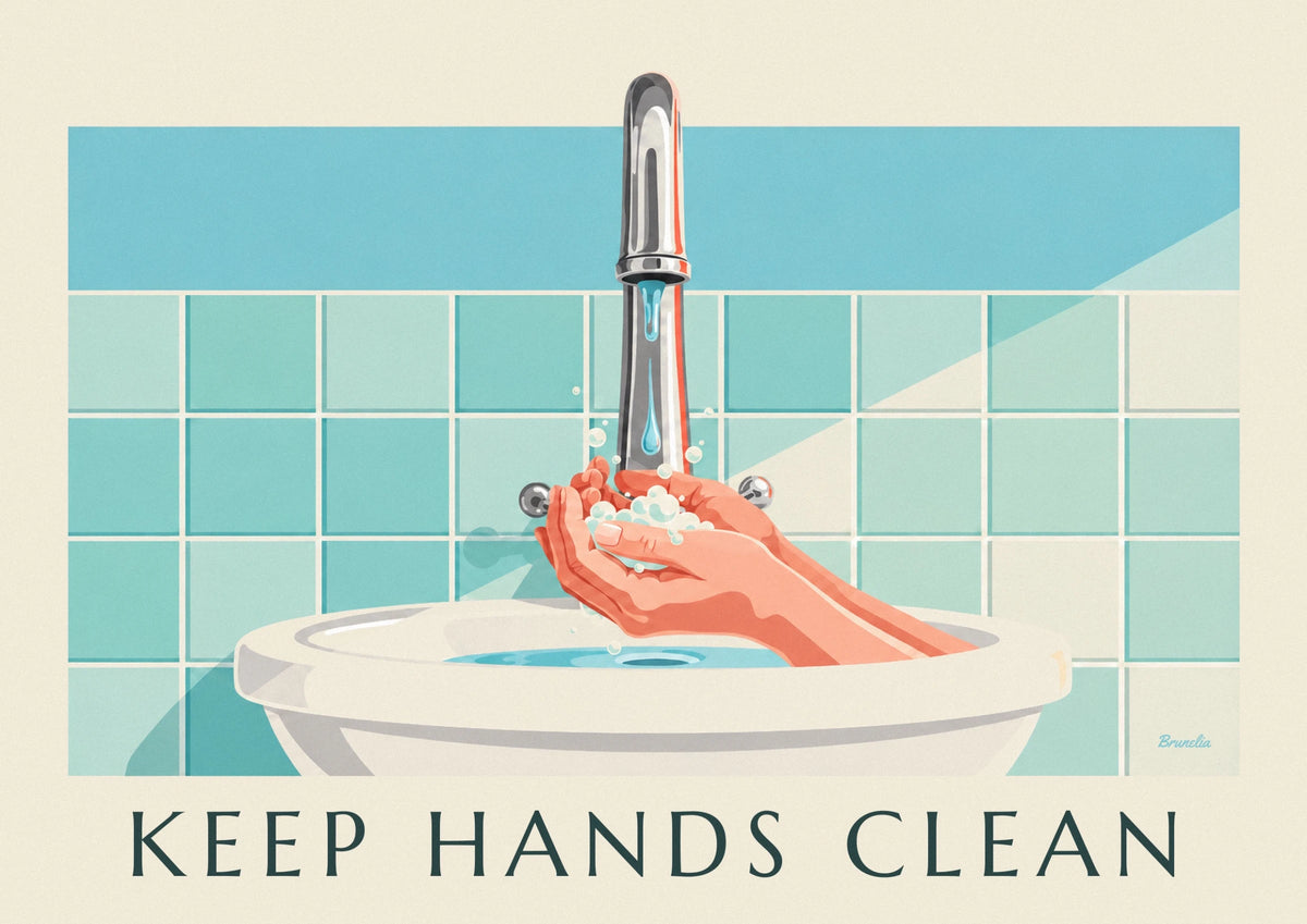 Keep hands clean handwashing poster