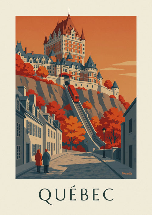 Poster Château Frontenac in de herfst in Quebec: de hele poster