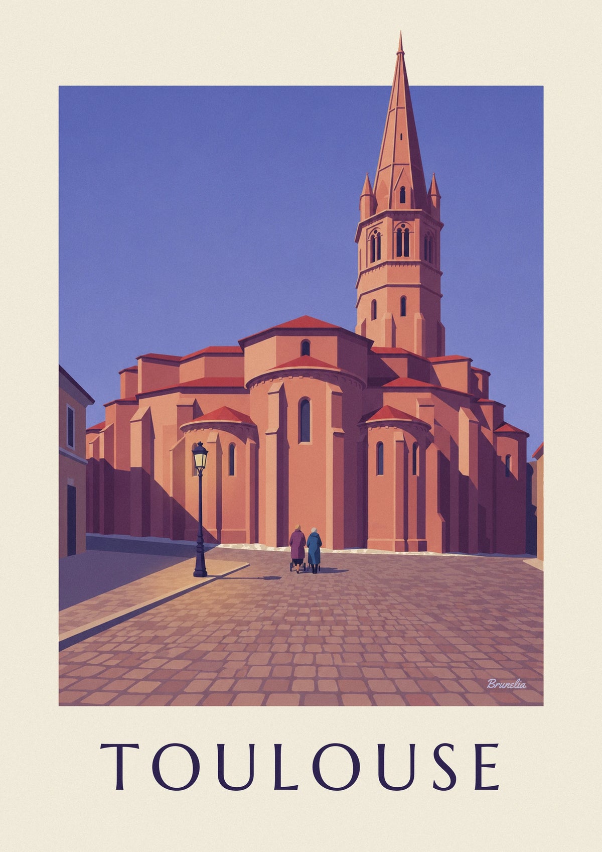 Affiche chevet de la basilique Saint-Sernin de Toulouse